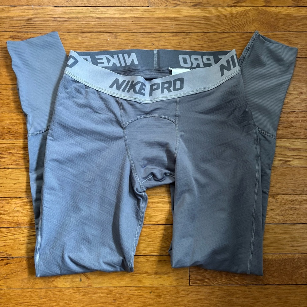 Nike Pro Men’s Dri-Fit Charcoal Leggings | Size L